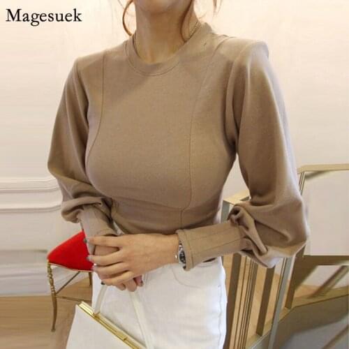 Autumn New O-Neck Loose Blouses Women Casual Elegant Vintage Lantern Long Sleeve Shirt Women Plus Size Ladies Tops Mujer 12190