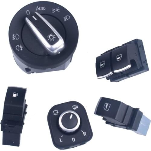 For VW Eos Golf MK5 MK6 GTI Scirocco Polo Rabbit 2 Door Window Headlights AUTO rearview mirror Switch