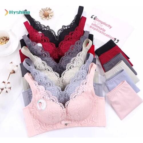 Lace Sexy Underwear, Comfortable and Thickened Gathered Without Steel Ring Bra