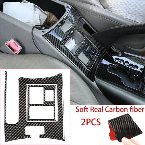 Carbon Fiber Center Console Handbrake Panel Cover Fit For Toyota RAV4 2006-2012 Left hand drive