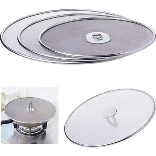 Kitchen Oil Proofing Lid Filter Foldable Handle Frying Pan Cover Splatter Screen