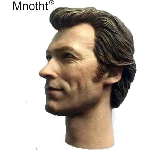 Mnotht 1:6 Scale Eastwood Head Carving Models Famous Star Male Soldier Head Sculpt Toys For 12in Action Figures gift m3