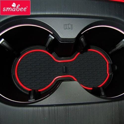 Smabee Anti-Slip Gate slot mat For Audi A3 8V 2013 ~ 2019 S3 Cup Holders Non-slip mats Rubber Coaster Accessories Car sticker