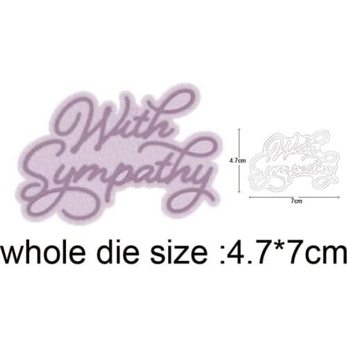 2020 New Metal Cutting Dies Words With Sympathy Craft Dies Scrapbooking dies Album Cards Making Embossing Die Cut stencils dies