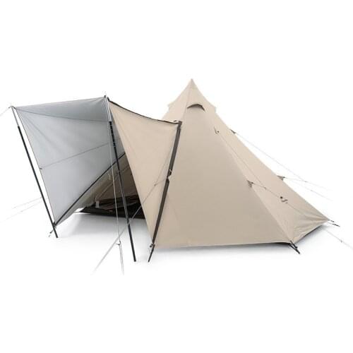 New Store Outdoor Multi-person UV Protection Large Space With Chimney 5-8 People Ranch Octagonal Pyramid Tent N Naturehik