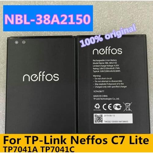 Original 2200mAh NBL-38A2150 Battery For TP-Link Neffos C7 Lite TP7041A TP7041C TP704A1 Mobile Phone Batteries
