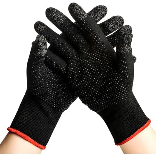 2pcs Hand Cover Game Controller Anti Slip Touch Screen Gloves Breathable Sweatproof Thermal Touch Screen Gaming Finger Gloves