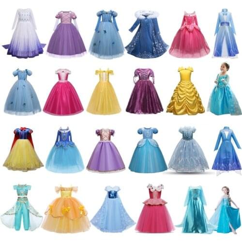 Princess Dress For Girls Cosplay Costume Kids Halloween Party Fancy Dress Up Children Carnival Cosplay Disfraz Disguise Clothing