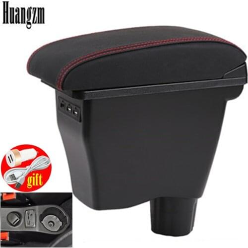 For smart fortwo armrest box universal car center console smart forfour modification double deck with USB