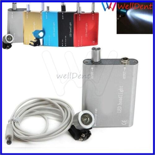 Portable LED Head Light Lamp for Dental Surgical Medical Binocular Loupes