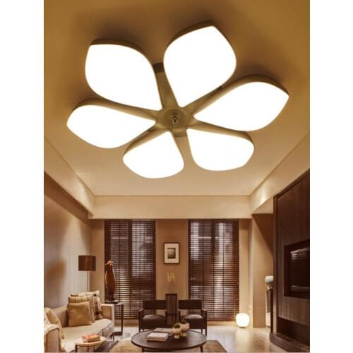 Simple personality led living room lamps postmodern atmosphere flower art creativity warm romantic bedroom ceiling lamp