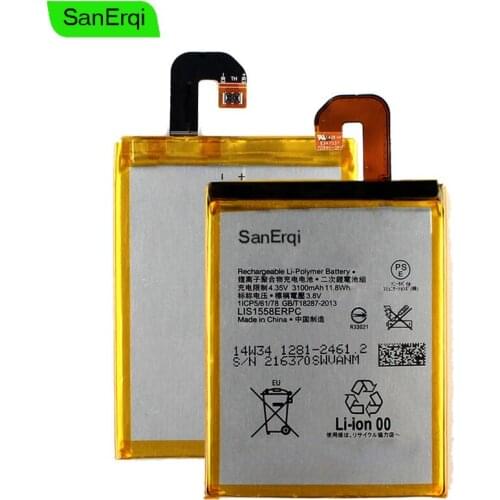 LIS1558ERPC 3100mAh PHone Replacement Battery For Z3 Z 3 L55T L55U D6653 D6603 D6633 D5803 D5833 D6616 D6708