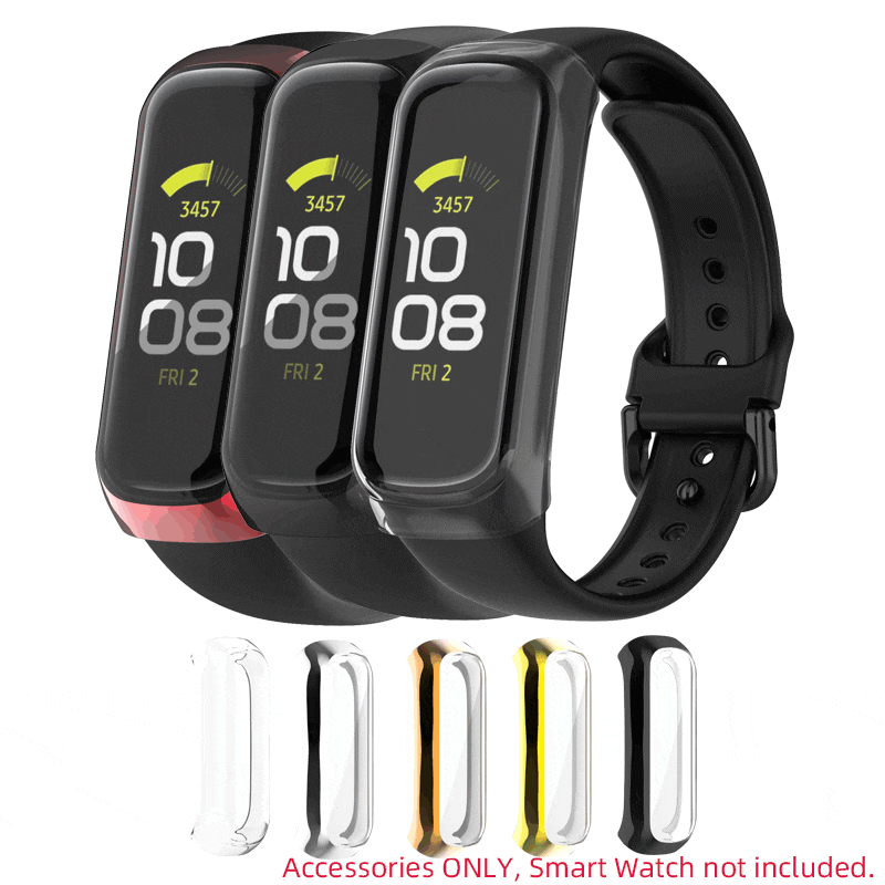 Hard Edge Screen Glass Protector Case Shell Frame For Samsung Galaxy Fit 2 SM-R220 Smartband Fit2 R220 Protective Bumper Cover