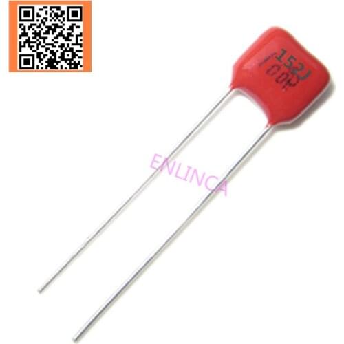 10pcs CBB 100v 1.5nf 152j 5% DIP CBB Polypropylene film capacitor