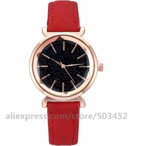 100pcs/lot Watches Rose Gold Case Fahsion Grid Minimalist Leather Watch Gift Men Women Watch Clock Reloj Mujer