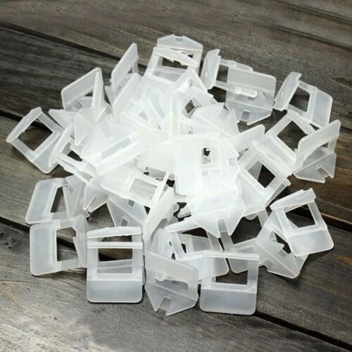 100pcs clips) Plastic Tile Leveling System Clip Tile Spacer Accessories Floor Leveler 1.5mm