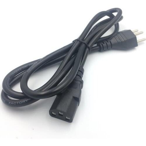 200pcs Swiss Power Cable Switzerland 3 Pin Prong IEC C13 Power Extension Cord 1.5m 18AWG For Desktop PC Computer Monitor Printer