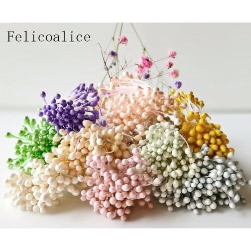 3mm 1000pcs Mini Artificial Flower Stamens For Craft DIY Handmade Wreath Wedding Party Decoration Plastic Pearl Flower Stamens