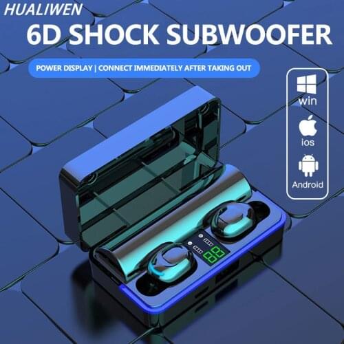 5.0 Bluetooth Wireless Headphones with Mic Sports Waterproof TWS Bluetooth Earphones Touch Control Wireless Earbuds Headsets