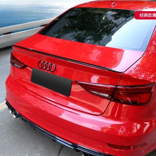 ABS Plastic Painted Color Tail Wing Primer Color Rear Spoiler 1Pcs For Audi A3 Spoiler 2013 2014 2015 2016 2017 2018 2019