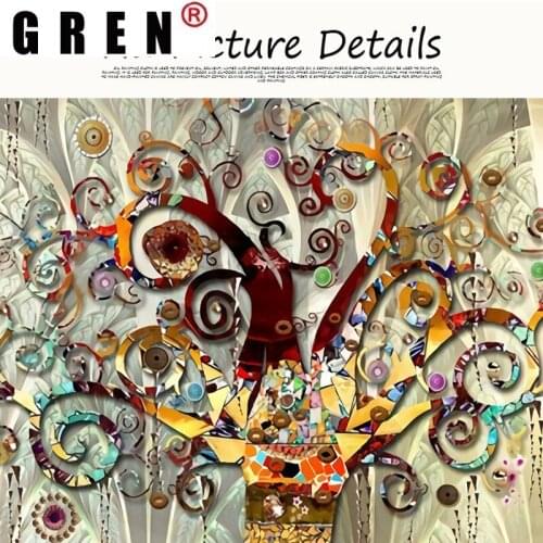 GREN Impressionist Tree of life Landscape Abstract Posters Print Canvas Painting Modern Wall Art Pictures Living Room Home Decor