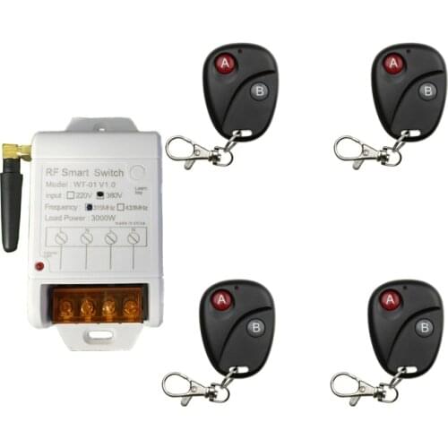 AC 220V 380V 30A 3000W Wireless Switch Remote Control System Light Lamp LED Water Pump Electrical Machine ON OFF + Transmitter