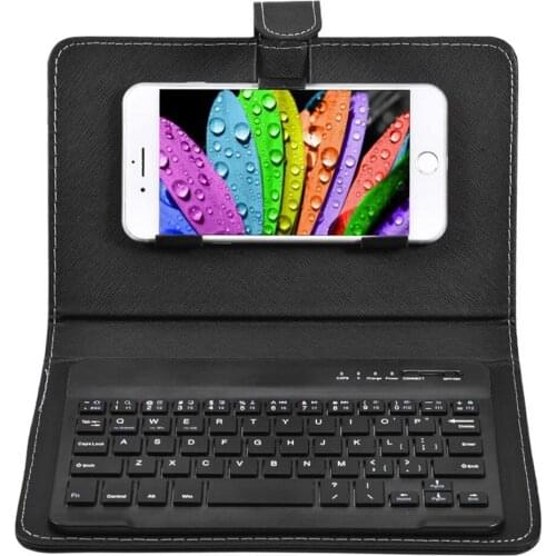 Wireless Bluetooth Keyboard For Iphone Huawei Xiaomi Tablet Mini Keyboard Mobile Phone Gaming Keyboard PU Case Support