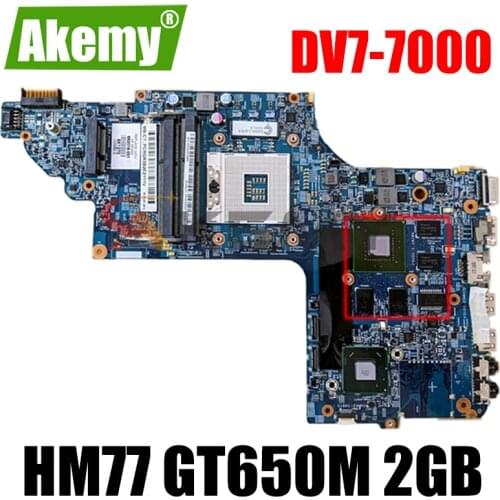For HP Pavilion DV7 DV7T DV7-7000 Laptop Motherboard 682040-001 682040-501 W/ HM77 GT650M 2GB GPU 100% Work 11253-2 48.4ST10.031