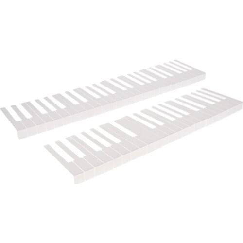 Tooyful 1 Set 52 Keys Piano Keytops Keyboard Replacement Key Top with Glossy Finish Piano DIY Accessory Maintenance Kit