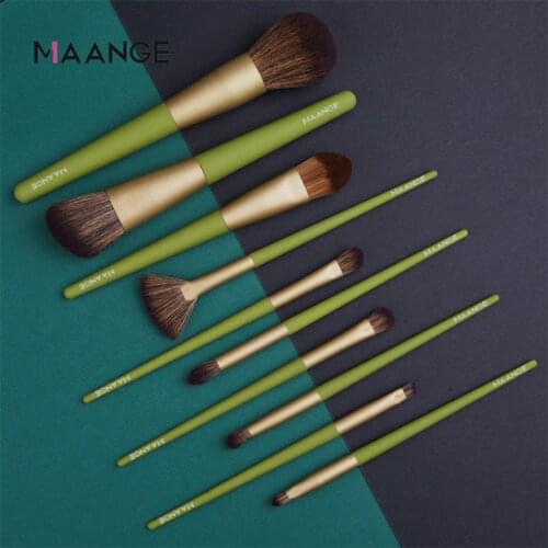 MAANGE Pro 10/11/15pcs Makeup Brushes Set Powder Foundation Eyeshadow Make Up Brushes Set Cosmetic Brushes Soft Synthetic Hair