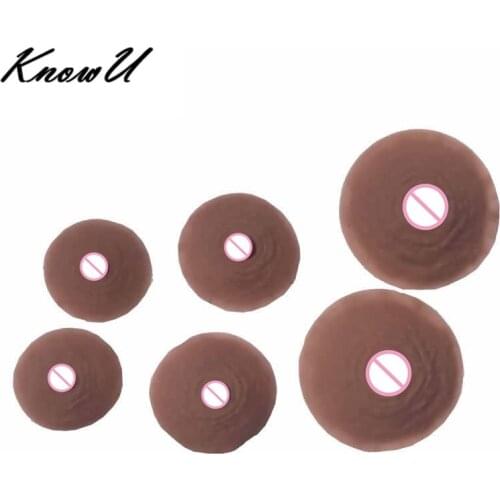 KnowU Nipple Stickers Silicone Nipples for Female Adult False Nipple Breast Chest Paste Silicone Teat Sticker