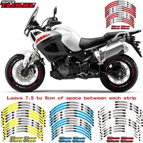Motorcycle Outer Wheel Hub Sticker Reflective Racing Accessories Rim Decoration Decal For YAMAHA SUPER TENERE ADVENTURE tenere