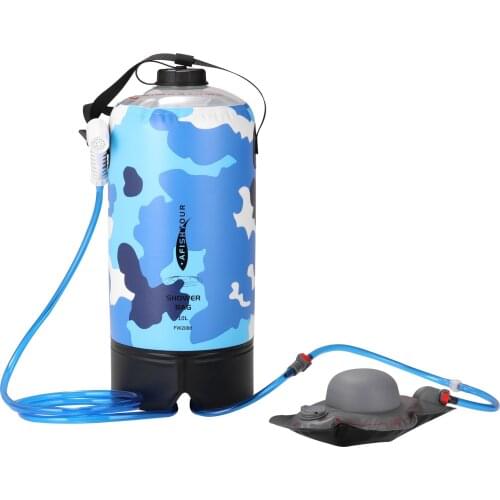 New 10/11/12/20L PVC Outdoor Inflatable Shower Pressure Water Bag Lightweight Travel Water Storage Portable Camping Equipment