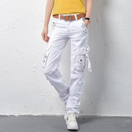 2020 New Arrival Fashion Style Spring Autumn Camouflage Pants Loose Jeans Baggy Cargo Pants For Women Girls