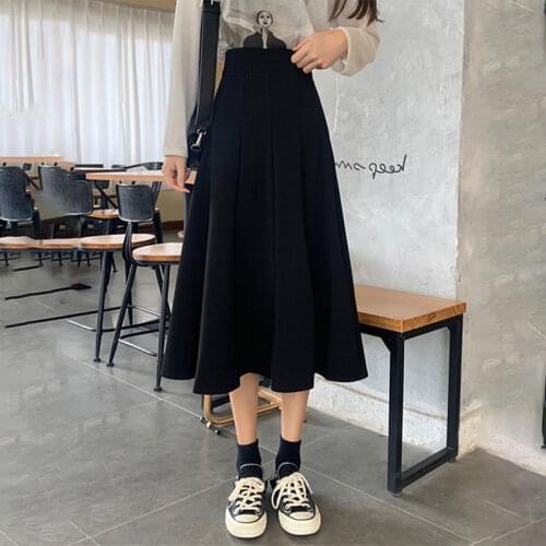 Pleated skirt skirt skirt womens summer 2021 new high waist slim A skirt long