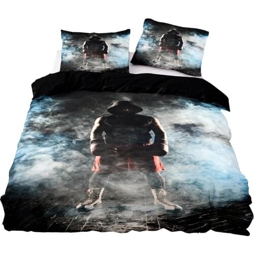 Young Male Taekwondo Athlete Pattern Duvet Cover Set With Pillowcase, 240x220 Quilt Cover, 180×210 Blanket Cover,Bedding Set