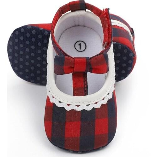 Newborn Baby Girl Striped Bow First Walker Soft Soles Cute Toddler Anti-Slip Princess Shoe Hot Sale