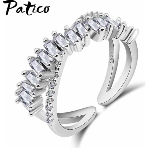 Simple 925 Sterling Silver Geometry Letter X Shape Cross Rings For Women Girls Gift Opening Ring Sterling-silver-jewelry