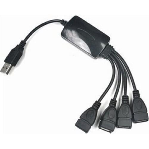 USB 2.0 to 4 Ports HUB Splitter Hub Power Cord Extension Adapter Cable USB Hub for Windows 95/98/2000/2003/ME/XP/Vista