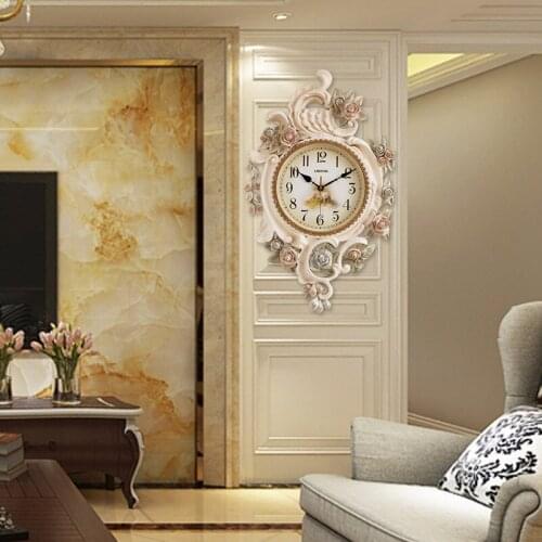 Deluxe Clocks and Watches Creative Trend Wall Clocks Silent Living Room Clocks Atmospheric quartz clock