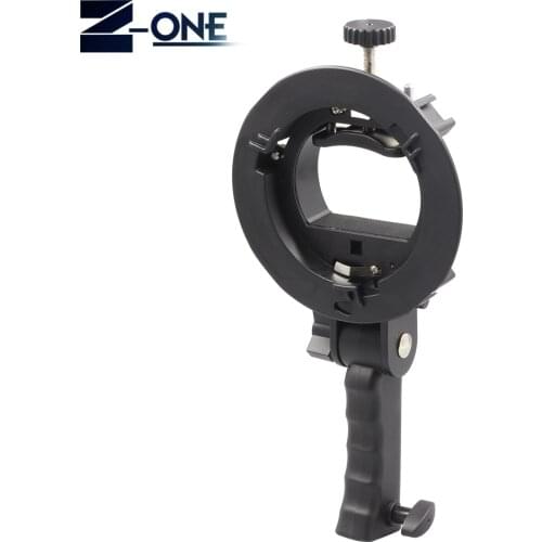 Handheld Grip S-Type Bracket Bowens S Mount Holder for Speedlite Flash Snoot Softbox Beauty Dish Honeycomb