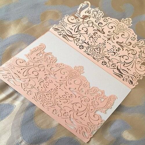 Sky Elina10pcs Laser Cut Groom and Bride Wedding Invitations card Shower Invitation Wedding Party Supplies 6zSH073