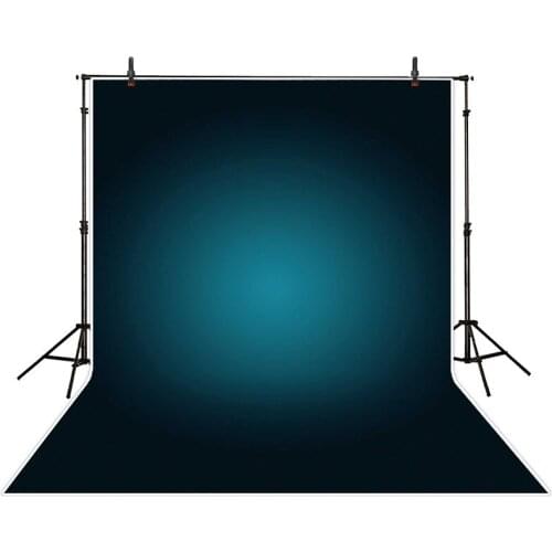 Dark Blue Vinyl Backdrops for Photography 5x7ft Digital Printed Light Halo in Center Background Custom Photo Backgrounds Studio