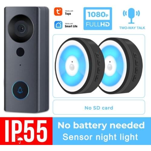 Tuya smart HD Camera Intercom Doorbell PIR wifi video doorbell outdoor indoor waterproof smart life APP monitoring support alexa