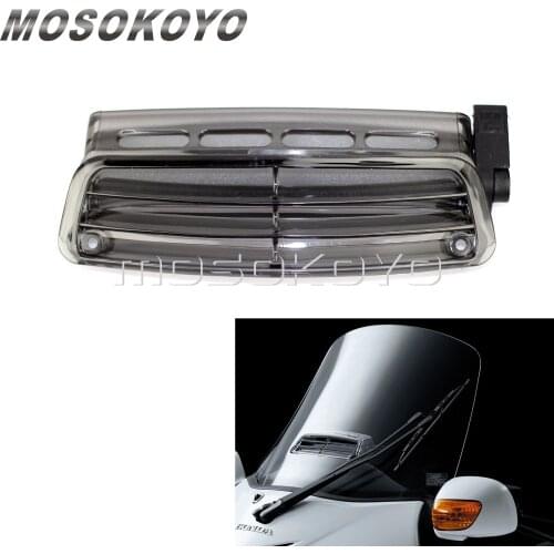 Smoke Motorcycle Windshield Air Vent Wind Deflector Screen Air Flow Vent for Honda Goldwing GL1800 2001-2016