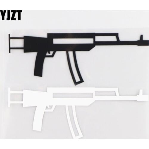 YJZT 4.8×15.4CM Combat Enthusiasts Armed Car Sticker Glass Decorative Pattern Vinyl Military Training Sniper Weapon 20C-0057
