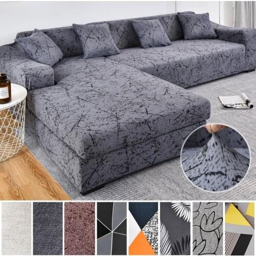 Sofa Cover Geometric Couch Cover Elastic Sofa Cover for Living Room Pets Corner L Shaped Chaise Longue Sofa Slipcover 1PC