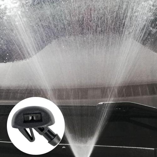 2Pcs Universal Car Front Windshield Windscreen Washer Jet Nozzles Water Fan Spout Cover Washer Outlet Wiper Nozzle Adjustment