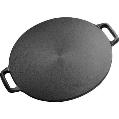 28/30/32/34/37cm Thick Cast Iron Pan Pancake Pan Uncoated Non-stick Pots and Pans Healthy Pig Iron Frying Pan Household Skillet