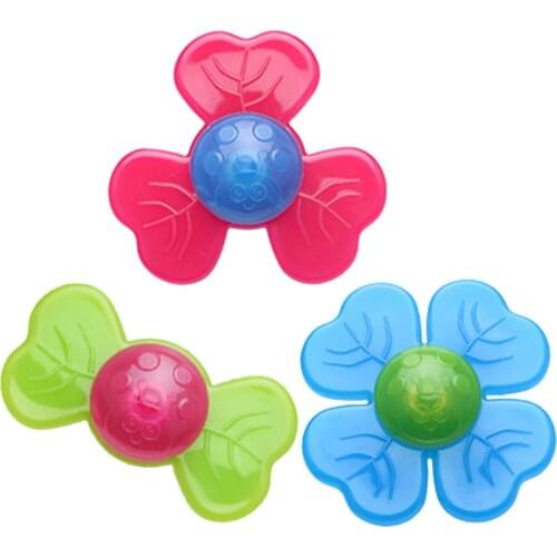 3PCS/Set Baby Fingers Hand Spinners Suction Cup Spinning Top Toy Improve Babys Hand-eye Coordination Ability Sucker Toys
